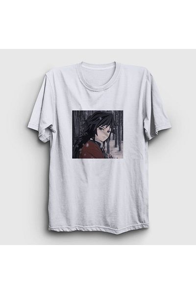 Presmono Μπλουζάκι Unisex Λευκό Χειμώνα Giyu Tomioka Anime Demon Slayer Kimetsu No Yaiba 298830 ττ