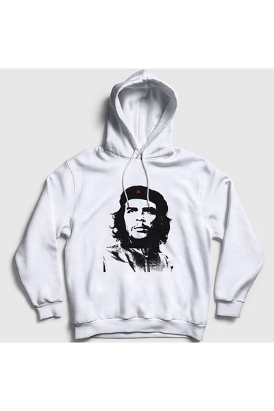 Presmono Unisex Λευκό φούτερ Kuba Che Guevara με κουκούλα 315538 ττ