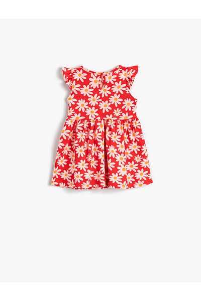 Koton Short Sleeve Floral Print Dress