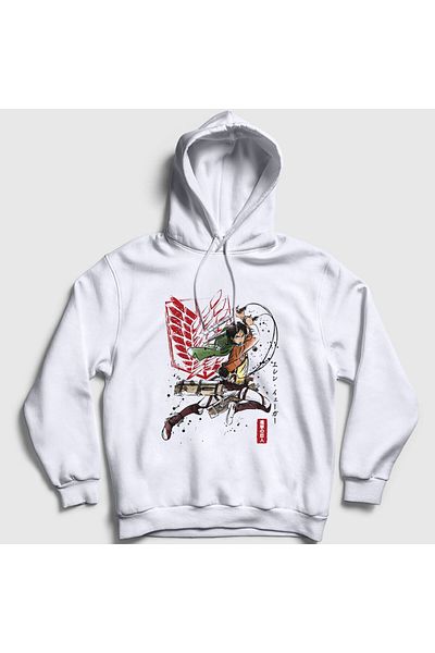 Presmono Unisex White Soldier Eren Yeager Anime Attack On Titan φούτερ με κουκούλα 316297 ττ