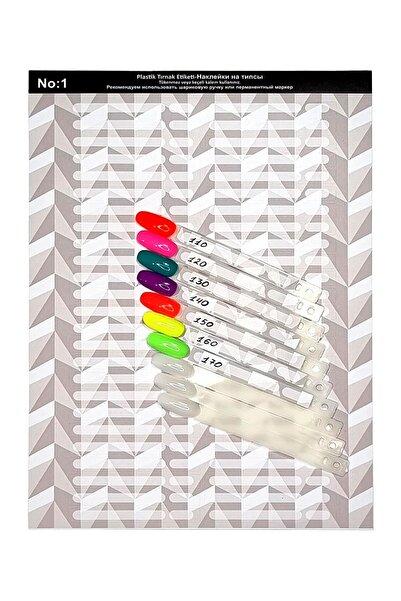 aba nails Plastik Tırnak Renk Kartelası Etiketi