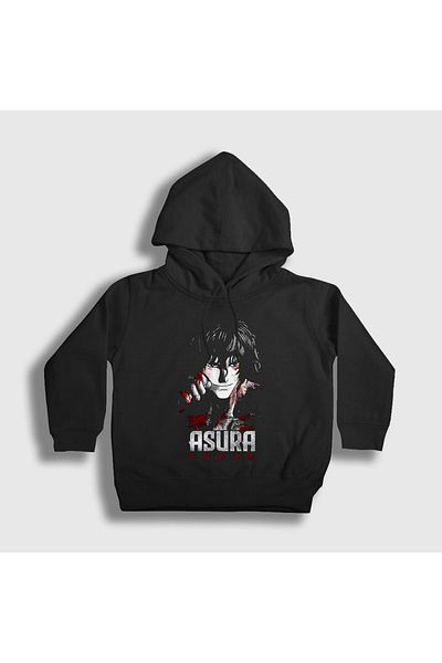 Presmono Унисекс детски черен суитшърт с качулка Ohma Tokita V2 Anime Kengan Ashura 318138tt