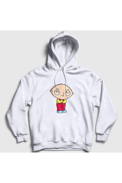 Presmono Φούτερ Unisex White Stewie Griffin Family Guy με κουκούλα 301110 ττ
