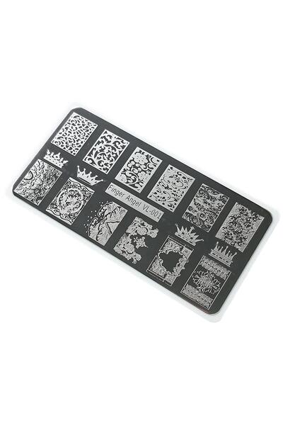 aba nails Nail Art Stamping Baskı Plakası Vl01