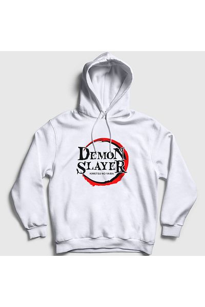 Presmono Unisex Λευκό λογότυπο Demon Slayer Anime Demon Slayer Kimetsu No Yaiba Φούτερ με κουκούλα 308600 ττ