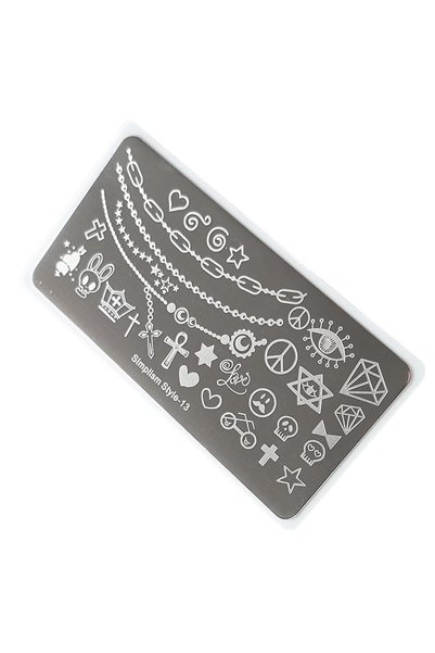 aba nails Nail Art Stamping Baskı Plakası S13