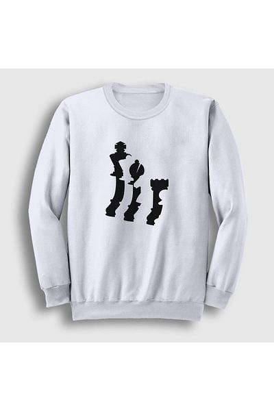Presmono Φούτερ Unisex White Pieces Chess Chess 337959 ττ