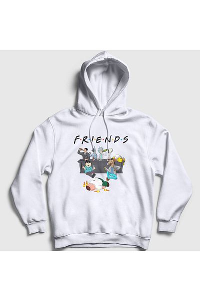 Presmono Φούτερ με κουκούλα Unisex White American Adult Cartoon Series V2 Friends 301319 ττ