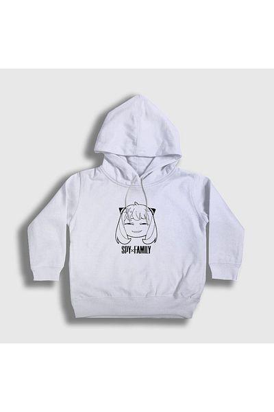 Presmono Hanorac alb Anya Smug Face Anime cu glugă unisex pentru copii - Spy X Family 317021 tt
