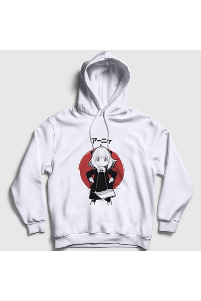Presmono Unisex Λευκό Anya Forger Anime Spy X Οικογενειακό φούτερ με κουκούλα 316983 ττ