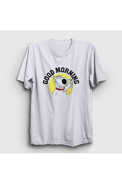 Presmono Μπλουζάκι Unisex White Morning Brian Griffin Family Guy 300633 ττ