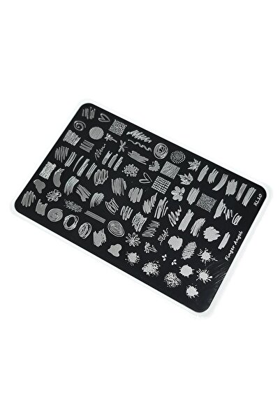 aba nails Nail Art Stamping Baskı Plakası Büyük Boy Xl F10