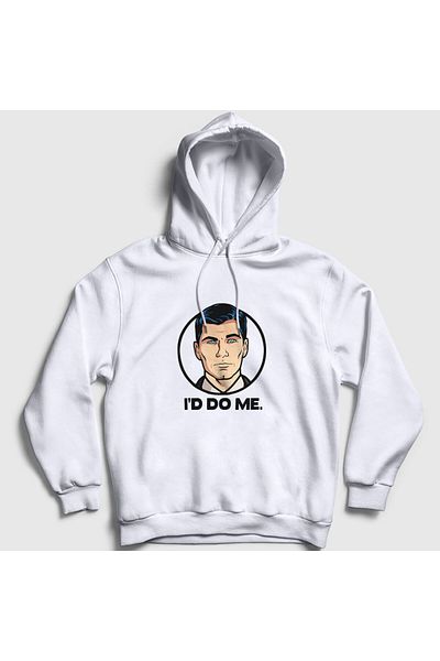 Presmono Unisex Λευκό I'd Do Me Sterling Archer φούτερ με κουκούλα 299663 ττ