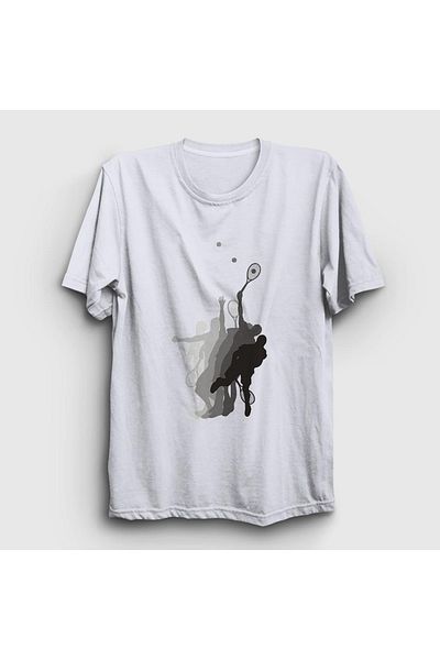Presmono Μπλουζάκι Unisex White Ace Service Sports Tennis Tennis 329610 ττ