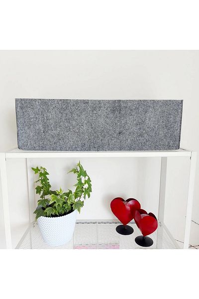 Next Craft Felt Basket, Home Organizer, Kids Room Organizer, Shelf Organizer 50X20X15 cm