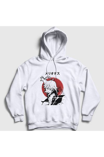Presmono Unisex White Meliodas Anime The Seven Deadly Sins Φούτερ με κουκούλα 318013 ττ