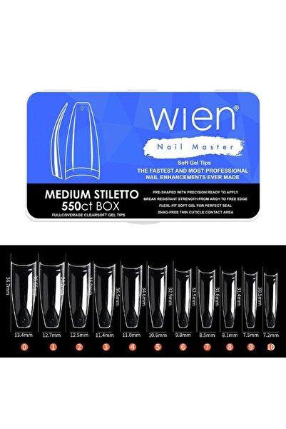 Wien Nail Master Yeni Nesil Protez Tırnak Jel Tips Soft Gel Tips Medium Stile...