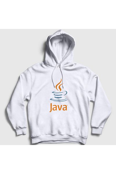 Presmono Φούτερ με κουκούλα Unisex White Java Coder Programmer Developer Software 335460 ττ