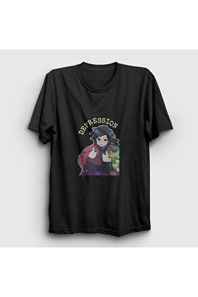 Presmono Unisex Black Depression Giyu Tomioka Anime Demon Slayer Kimetsu No Y...