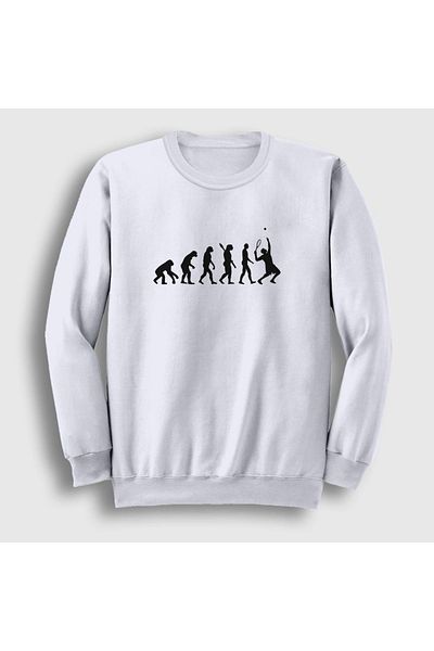 Presmono Φούτερ Unisex White Evolution Evolution Sports Tennis Tennis 333507 ττ