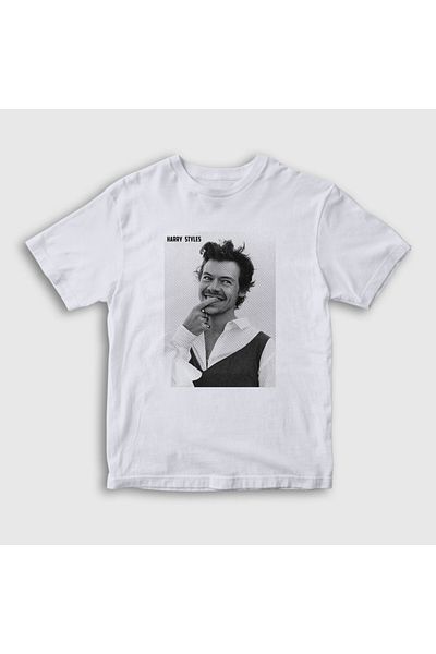 Presmono Unisex Παιδική Λευκή Αφίσα Μπλουζάκι Harry Styles 318681 ττ