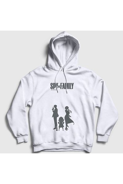Presmono Unisex Λευκή αφίσα V2 Anime Spy X Family φούτερ με κουκούλα 318610 ττ