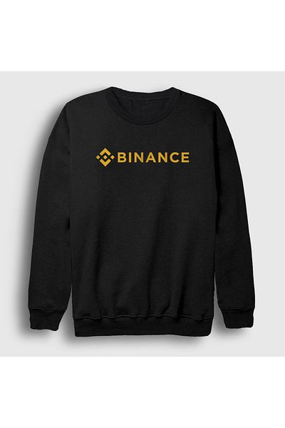 Presmono Унисекс суитшърт с черно лого Binance Bitcoin 323032tt