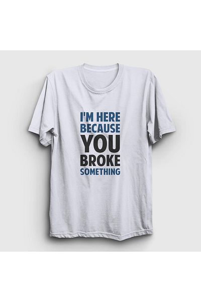 Presmono Μπλουζάκι Unisex White Broke Developer Software 331158 ττ