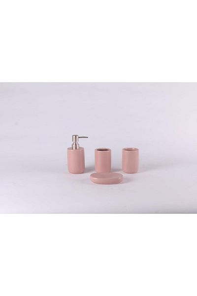 ORCHID 4PCS BATH SET SOFT TOUCH RED