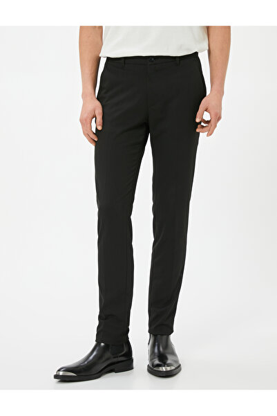 Koton Stoffhose Slim Fit Chino mit Knopftaschendetail