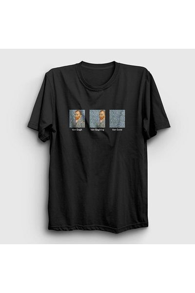 Presmono Унисекс черна тениска Van Gone Art Painter Vincent Van Gogh 303300tt