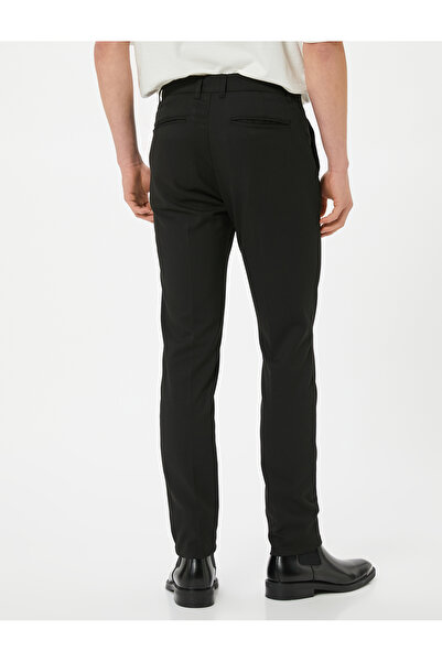 Koton Stoffhose Slim Fit Chino mit Knopftaschendetail