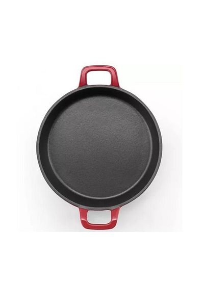 Silver Iron Casting Sahan Pan 16cm - Claret Red Shiny Black