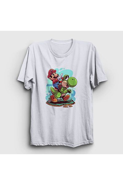 Presmono Μπλουζάκι Unisex White Yoshi Game Super Mario 328013 ττ