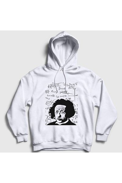 Presmono Φούτερ με κουκούλα Unisex White Formulas Scientist Albert Einstein 333841 ττ