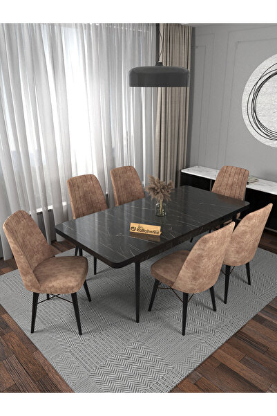 Kaffahome Riff 80x130 Lotus Suntalem Açılabilir Yemek Masası , Yemek Masası T...