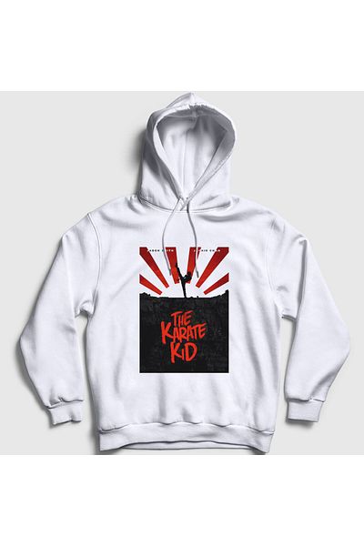 Presmono Φούτερ Unisex White Karate Kid Jackie Chan με κουκούλα 335647 ττ