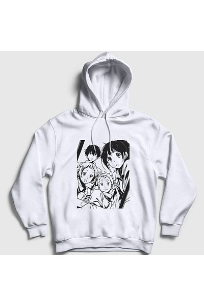 Presmono Φούτερ Unisex White All Anime Hyouka με κουκούλα 306453 ττ