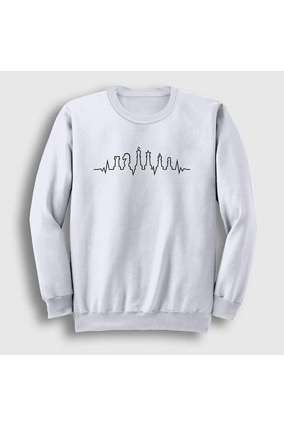 Presmono Φούτερ Unisex White Heartbeat Chess Chess 334311 ττ
