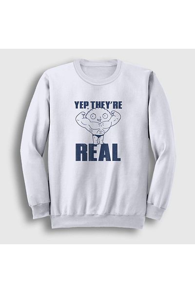 Presmono Φούτερ Unisex White Real Stewie Family Guy 300997 ττ