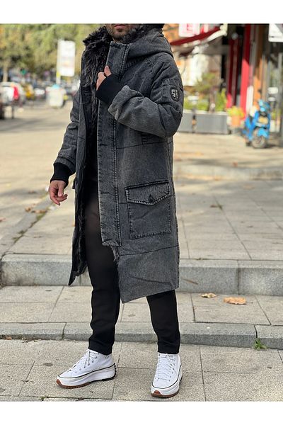rvs moda معطف طويل مخصص من الفرو