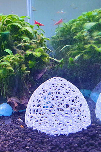 WOOF Yavru Karides Ve Yavru Balık Mağarası,saklanma Alanı 7x5cm,moss Sarılabilir Mağara