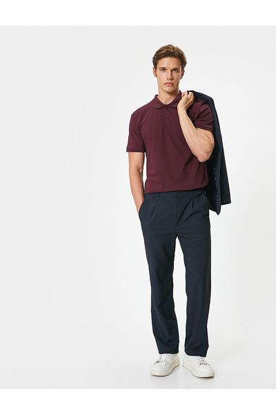 Koton Slim Fit Polo Collar Buttoned Short Sleeve T-Shirt
