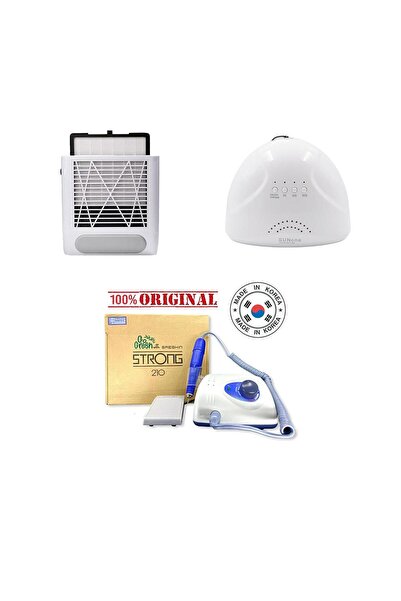 aba nails Manikür Protez Tırnak Cihaz Seti 3lü Uv Lamba, Toz Toplayıcı, Stron...