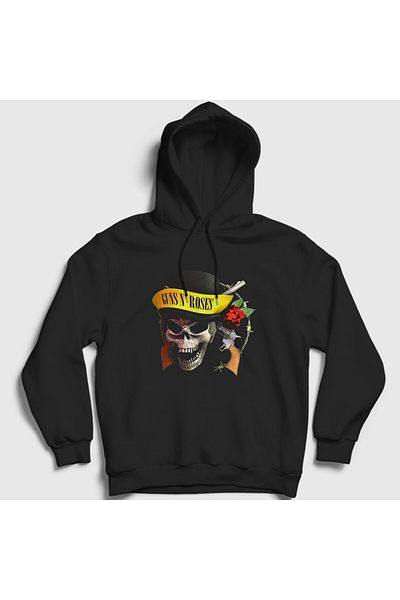 Presmono Унисекс суитшърт с качулка Black Hat V2 Guns N' Roses 294650tt