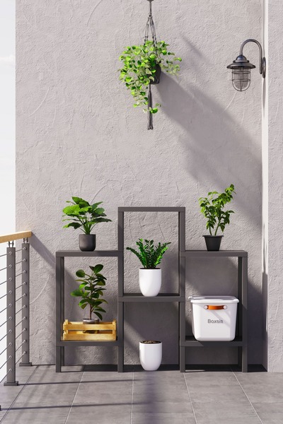 Trend Maison Çok Amaçlı 6 Katlı Modüler Düzenleyici Mutfak Rafı Ve Erzak Dolabı Dekoratif Saksılık