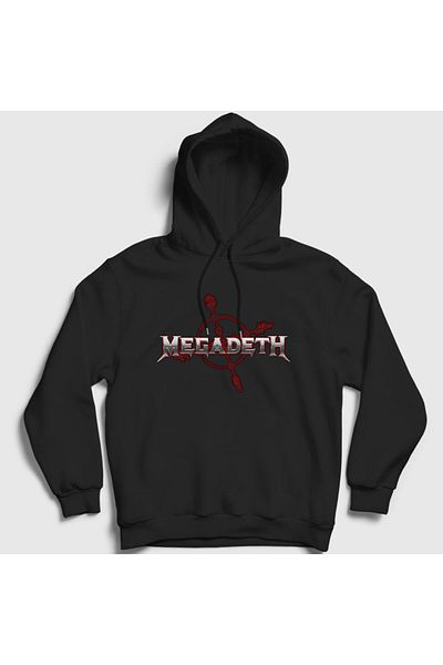 Presmono Φούτερ με κουκούλα Unisex Μαύρο λογότυπο V2 Megadeth 292791 ττ