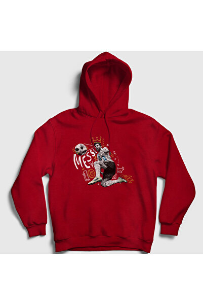 Presmono Унісекс Червоний 10 Аргентина Футбол Ліонель Мессі Світшот з капюшон...