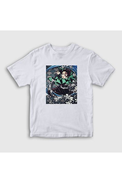Presmono Μπλουζάκι Unisex Παιδική Λευκή Ξίφος Tanjiro Kamado Anime Demon Slayer Kimetsu No Yaiba 307761 ττ