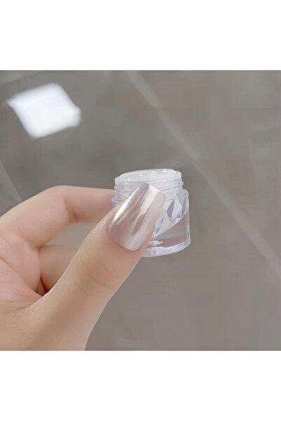 aba nails Nail Art Tırnak Süsleme İnci Tozu Silver No:5